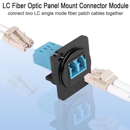 LC Fibre Optic Panel Mount Adapter Socket for Network Cabling — image 4