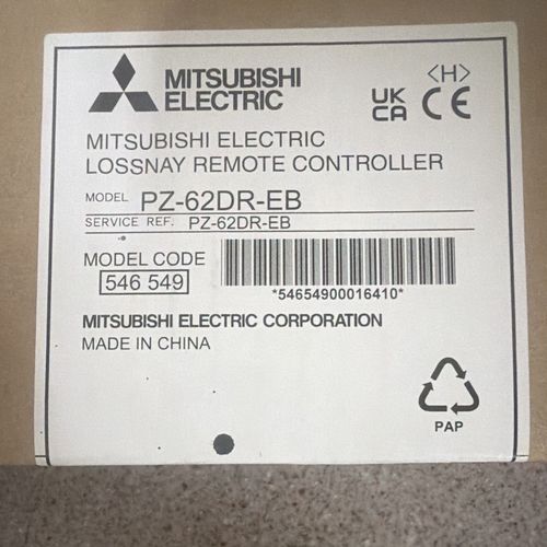 Mitsubishi Electric Lossnay Remote Controller PZ-62DR-EB 12V 0.2A — image 2