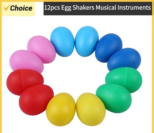 12Pcs Egg Shakers Musical Instruments Percussion Egg for Kids Toy Plastic Easte — image 2