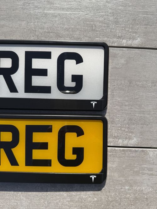 Tesla Number Plate Frames X2 Black Fits All Tesla Models UK Road legal — image 5