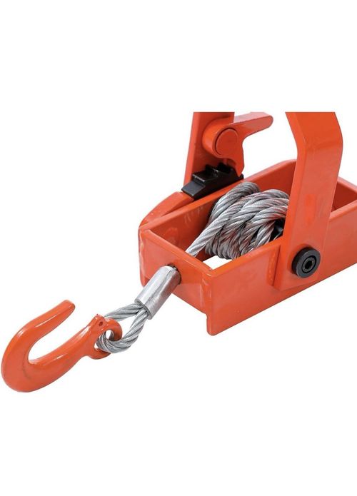 Heavy Duty Ratchet Cable Puller 1 Ton Hand Winch with 1.5m Wire & Hooks – 1 Ton — image 2