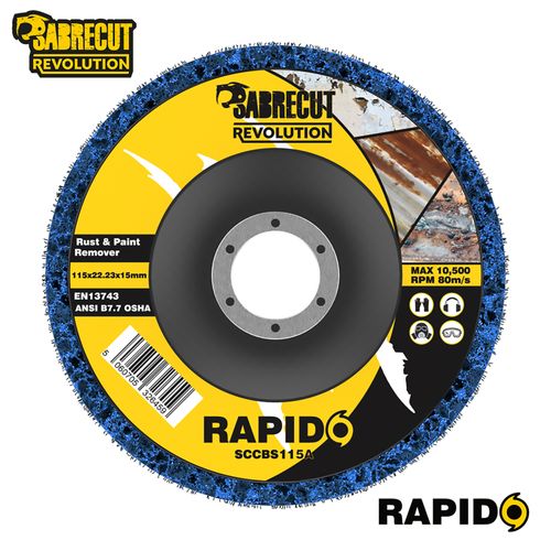 5 x SabreCut 115mm 4.5" Poly Strip Wheel Discs Paint Rust Removal for Grinders — image 4
