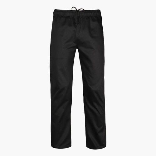 Black CHEF TROUSER Elasticated Waist Catering restaurent Kitchen pub workwear UK