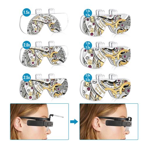 450% Magnifier Glasses With Led Light Magnifying Glasses Loupes Reading Sewing — image 12