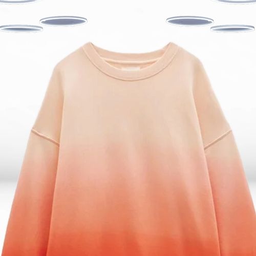 Ex Hush Women’s Sweatshirt Peach Ombre Organic Cotton Oversized (Defect) — image 4