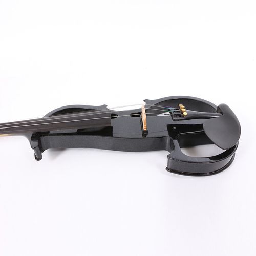 Black Electric Viola 16inch Full Size Solid Wood Ebony Fittings Viola Case Bow — image 3