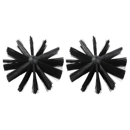 Black Plastic Chimney Cleaner Brush Kit 2Pcs Reusable Chimney Sweeping — image 1