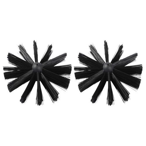 Black Plastic Chimney Cleaner Brush Kit 2Pcs Reusable Chimney Sweeping