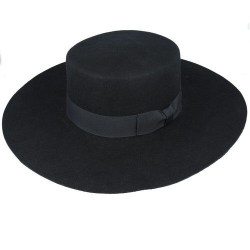 Men Bolero Hat Wide Stiff Brim Wool - 100% Wool Stiff Round Crown Western UK