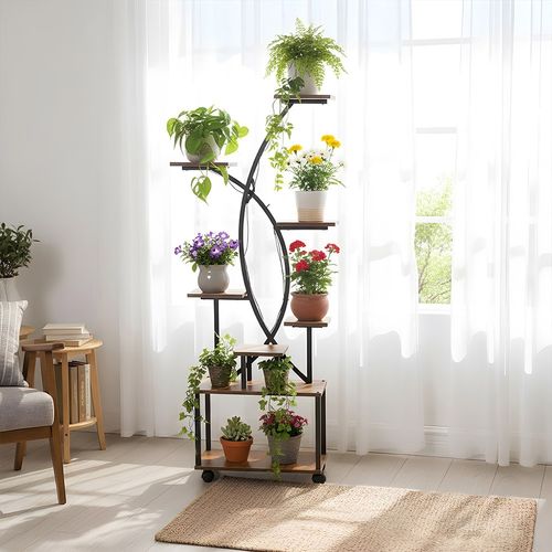 LED 8 Tiered Plant Stand Indoor with Grow Lights Flower Shelf Plant Display Rack — image 4