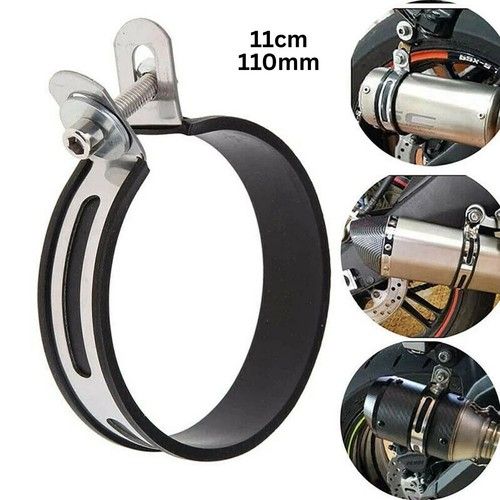 Motorcycle Exhaust Muffler Silencer Hanger Clamp Strap Mount Bracket