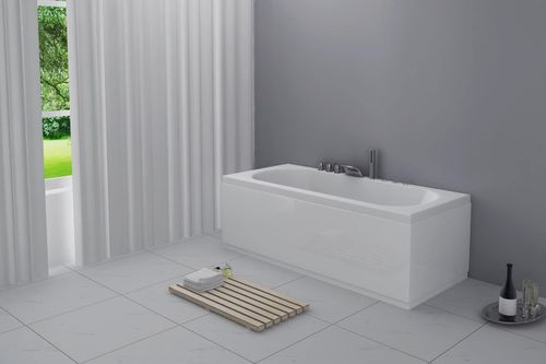 Bath Front Panel Bathroom Acubase PVC 100% WATERPROOF High Gloss White 1700mm — image 2