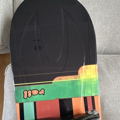 Morrow Rail All-Mountain Snowboard 64cm x10.5cm w/ Flow Bindings Black/White — image 5