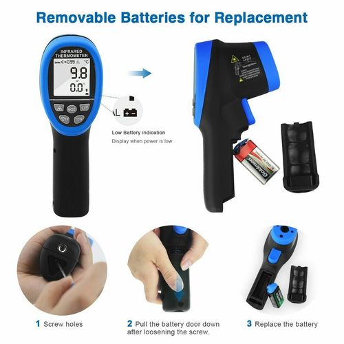 -50~1800℃ Non Contact Pyrometer High Temperature Infrared Thermometer Gun — image 5