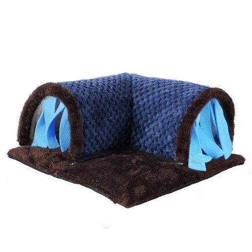 Guinea Pig Tunnel Bed Warm Soft Fleece Hideout Cage Tube Small Pet Rat Hamster — image 1