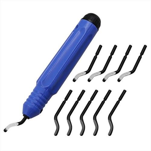 11pcs Deburring Tool Kit High-Speed Steel HSS Rotary Deburr Trimming Tool Handle