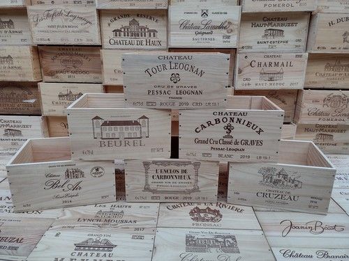 Wine Box Crate ~ 6 bottle size ~ France Genuine Shabby Chic Vintage Wooden