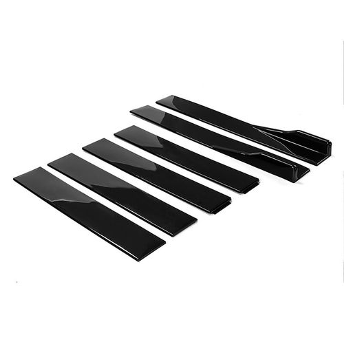 Universal Set 78.7" Side Skirts Extension Rocker Panel Splitter Gloss Black Look — image 11