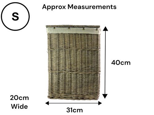 Lidded Laundry Basket Wicker Bumblebee Bee Lined Storage Washing Wash Basket