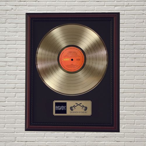 AC/DC "Highway To Hell" Framed Cherry Wood LP Record Display M4 — image 1