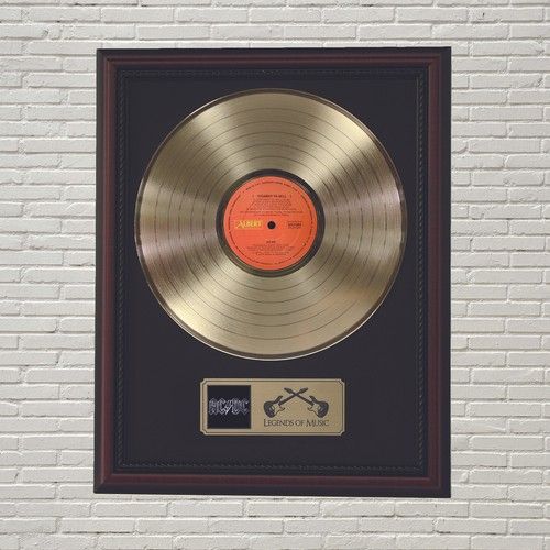 AC/DC "Highway To Hell" Framed Cherry Wood LP Record Display M4