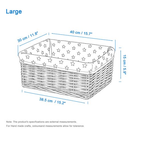 Wickerfield  Wicker Storage Baskets with Removable Lining Gift Hampers — image 8