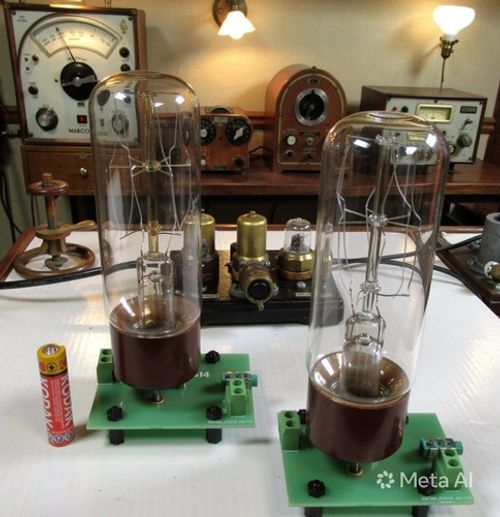Barretter Tube Valve NOS 2 pieces and 2 base circuit board holders