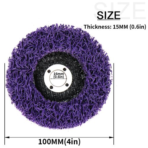 5Pc 4" Poly Strip Disc Abrasive Wheel Paint Rust Removal Cleaner for Rotary Tool — image 2