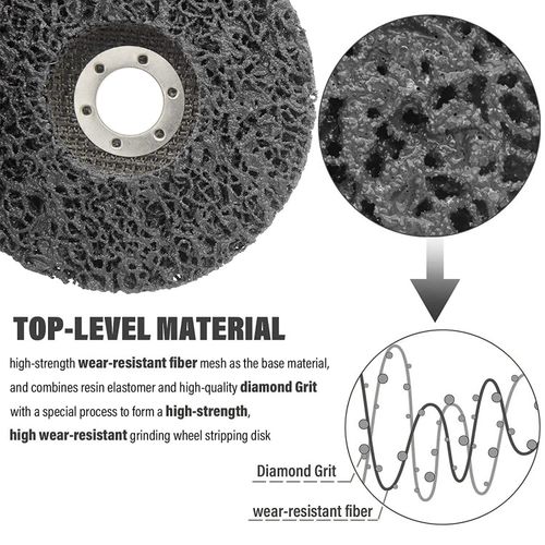 125mm Poly Strip Wheel Discs Paint Rust Remove Abrasive Angle Grinder-5pcs UK — image 3
