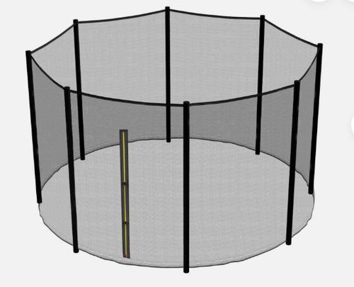 14FT Trampoline Replacement Safety Net Enclosure Surround – 8 Pole – Heavy Duty — image 2