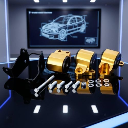 Engine Mount Bracket Aluminum Alloy Engine Bracket with Hardware 3-Hole for Car — image 4