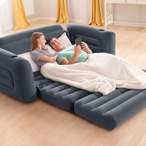 Intex King Size - Pull-Out Inflatable camping sofa bed - Sleep Away Futon Couch — image 5
