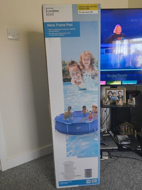 10FT Brand New Metal Frame Ground Swimming Pool 300cm x 76cm with PUMP & FILTER