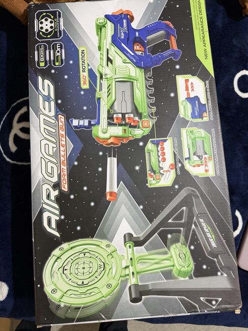 WEIJAX Air Games Foam Bullet Gun Toy Blaster Set w/ Darts & Target NO.718B-1 — image 2