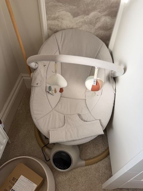 Mamas & Papas Alto Smart Swing Cashmere. Seat with Toy Bar, Beige - Boys & Girls