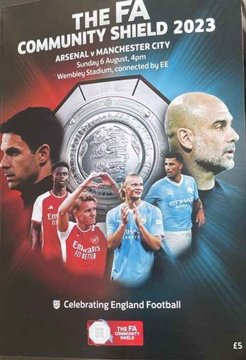 Arsenal v Manchester City FA Community Shield 2023 Programme Please see descript