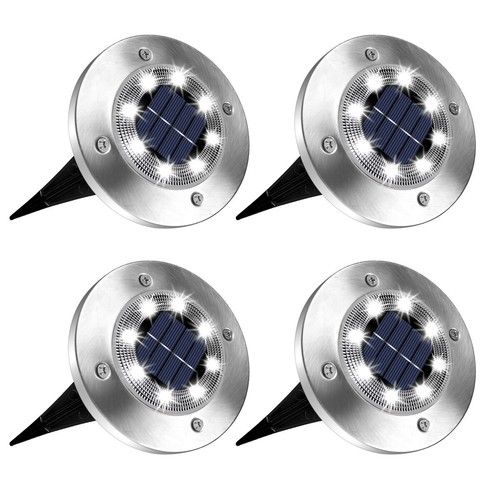 LED Solar Power Ground Lights Floor Decking Patio Outdoor Garden Lawn Path Lamp