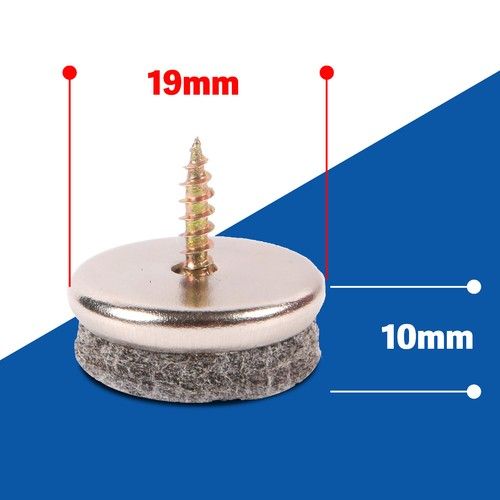 Screw in felt pads chair leg floor protectors 5mm thick furniture feet pads