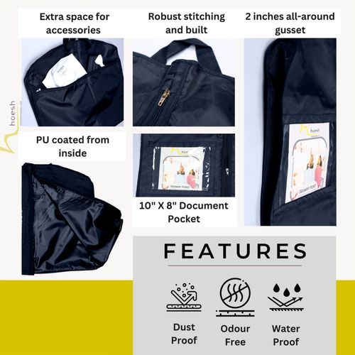 Hoesh 44" Strong Heavy Duty Nylon Men Travel Suit Garment Carrier Cover Bag — image 2