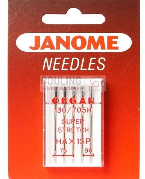 SEWING MACHINE NEEDLES JANOME OVERLOCK (ballpoint Stretch) HA-1SP #11-14