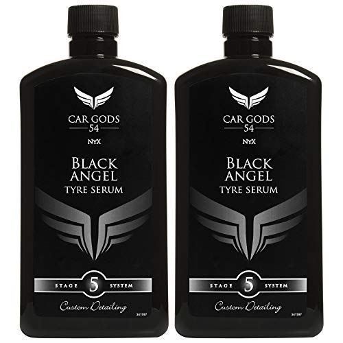 Car Gods Tyre Shine Gel Dressing Hydrophobic Treatment Black Serum - 2 x 500ml