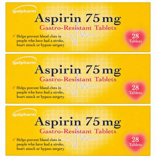 Galpharm Aspirn 75mg Gastro-Resistant Pain Relief Enteric Coated 84 Tablets — image 3