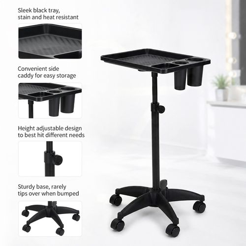 Salon Spa Instrument Tray Beauty Tattoo Rolling Trolley Cart Work Station Wheels — image 5