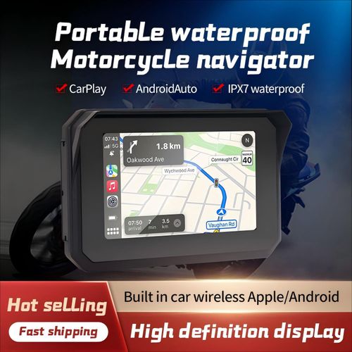 5" GPS Navigation Sat Nav,Motorcycle carplay Dual Bluetooth capability,waterprof — image 2