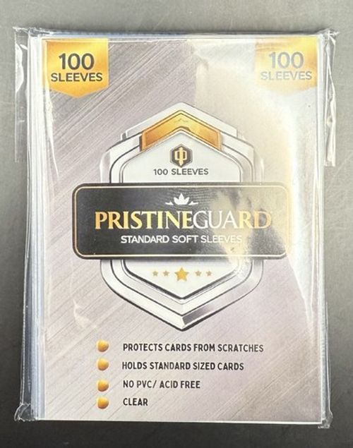 PristineGuard Soft Sleeves Standard Penny Trading Card Sleeves Pokemon/MTG -100✅