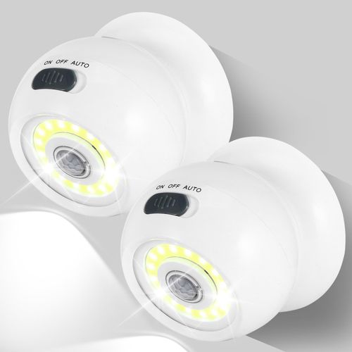 Motion Sensor Lights Indoor & Outdoor - 2PCS Bright Ball Light, 2 Pack, White — image 1