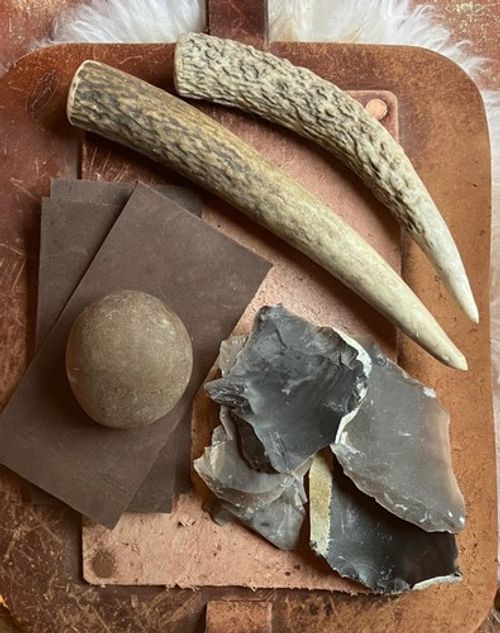 Flint Arrowhead Making Kit - Starter set, make your own, Flint, Pressure Flaker