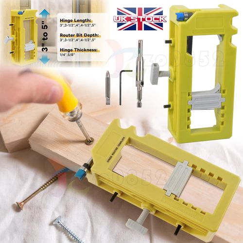 Door Hinge Mortise Jig Installation Kit Adjustable Door Hinge Router Template — image 4