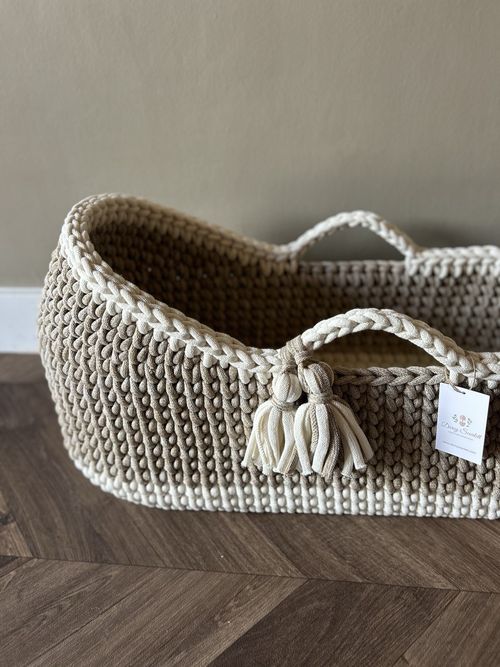Crochet Moses Basket WITH MATTRESS - Made To Order — image 14