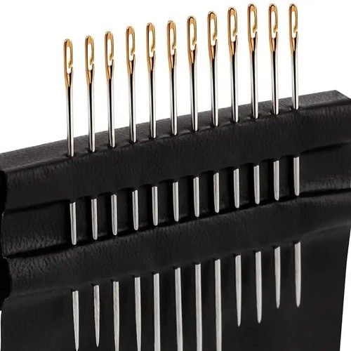 12pcs Self Threading Sewing Needles Easy Thread Mixed Sizes Multi Pack UK Seller